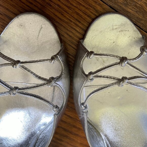 Manolo Blahnik Silver Strappy Sandals, Size 39.5 EU - Picture 10 of 16